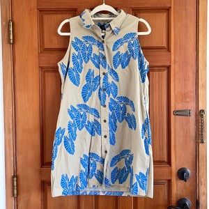 SigZane (Large) Light Grey & Blue Aloha Dress